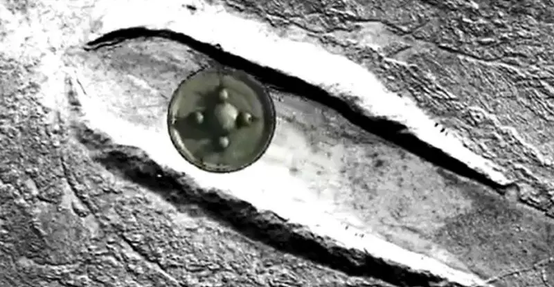 2 A Giant crashed Disc Shaped UFO was captured on Mars 1