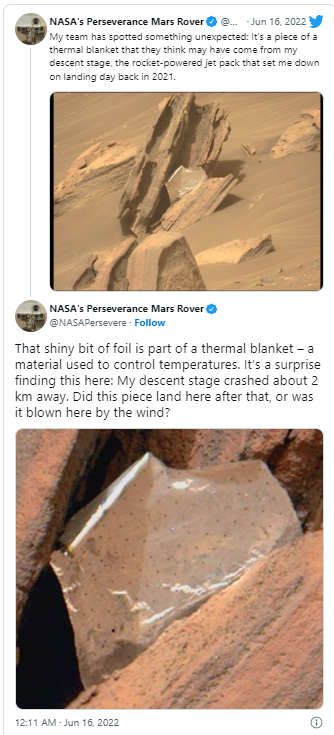 3 NASAs Perseverance Rover Comes Across a Thermal Blanket on Mars