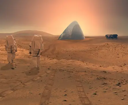 2 human bases on mars