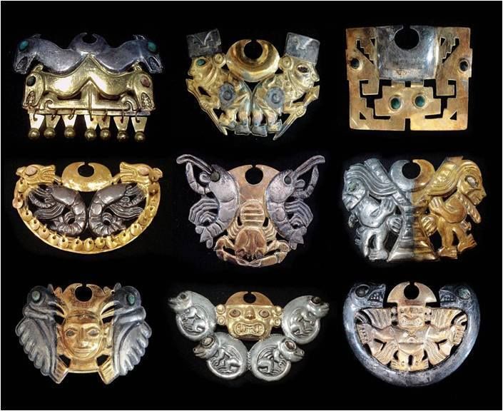 Nose rings found in the tomb of Lady of Cao. min